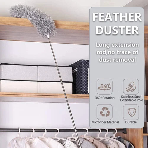 360° Feather Duster with Extendable Pole