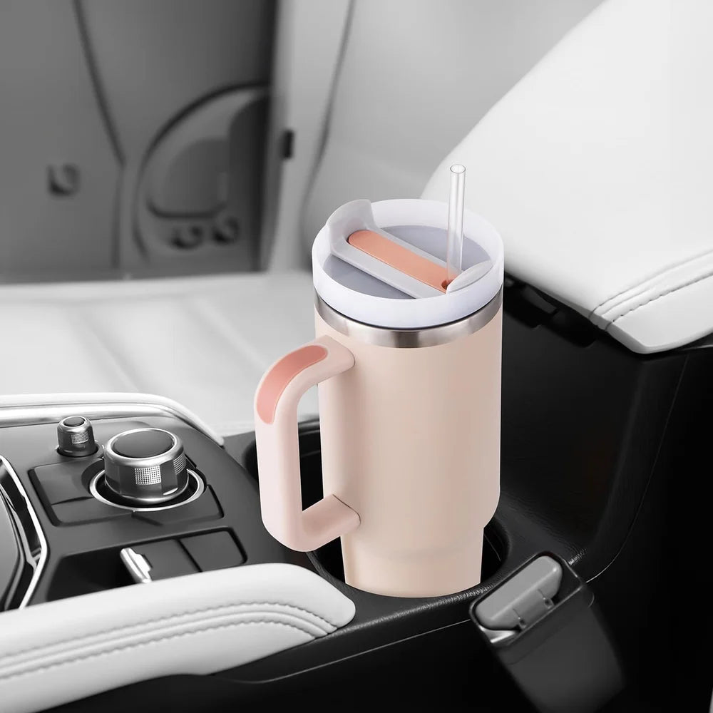 Stainless Steel 1200 ml Tumbler with Lid and Straw