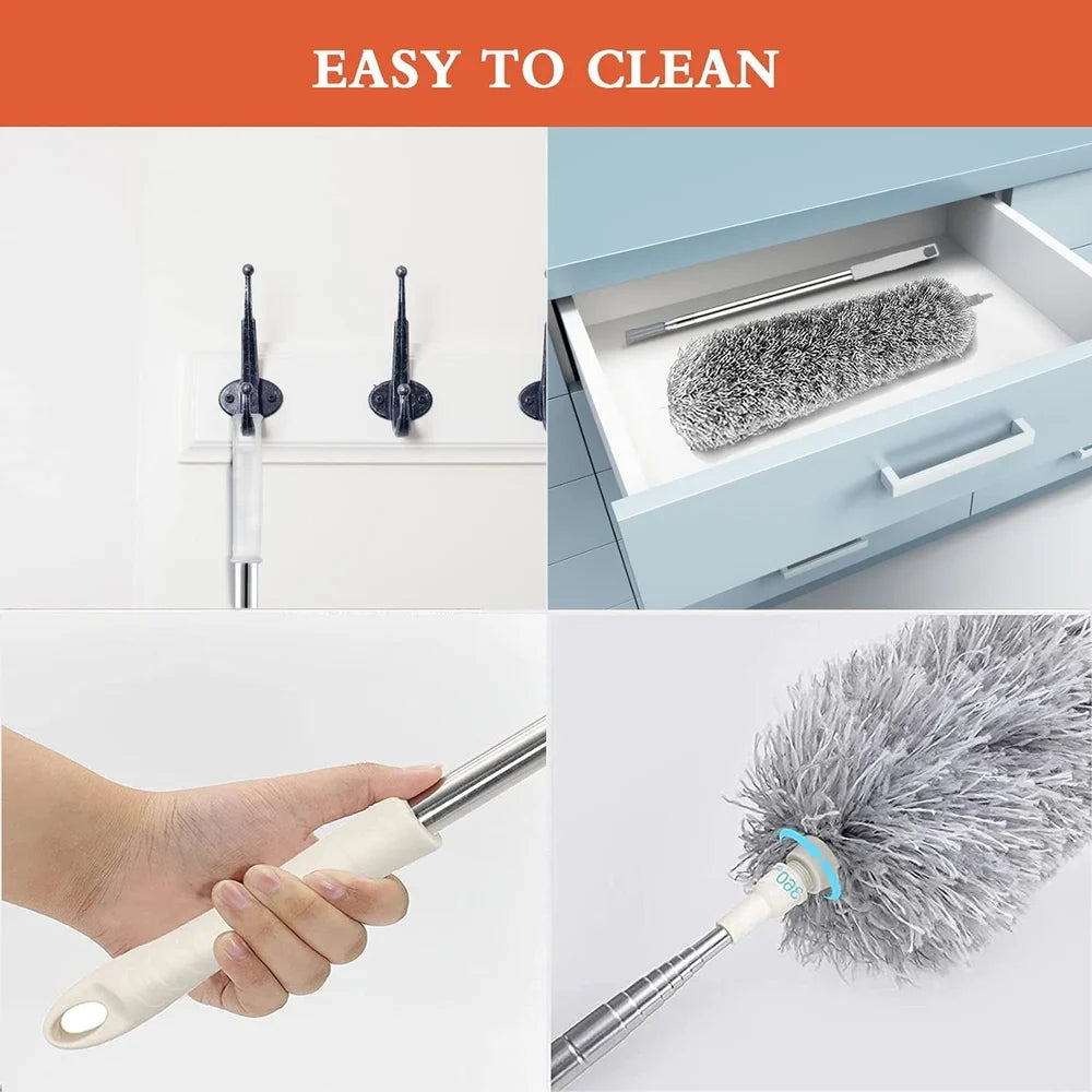 360° Feather Duster with Extendable Pole
