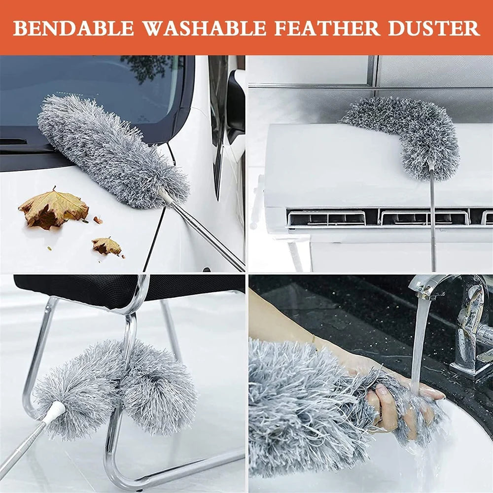 360° Feather Duster with Extendable Pole