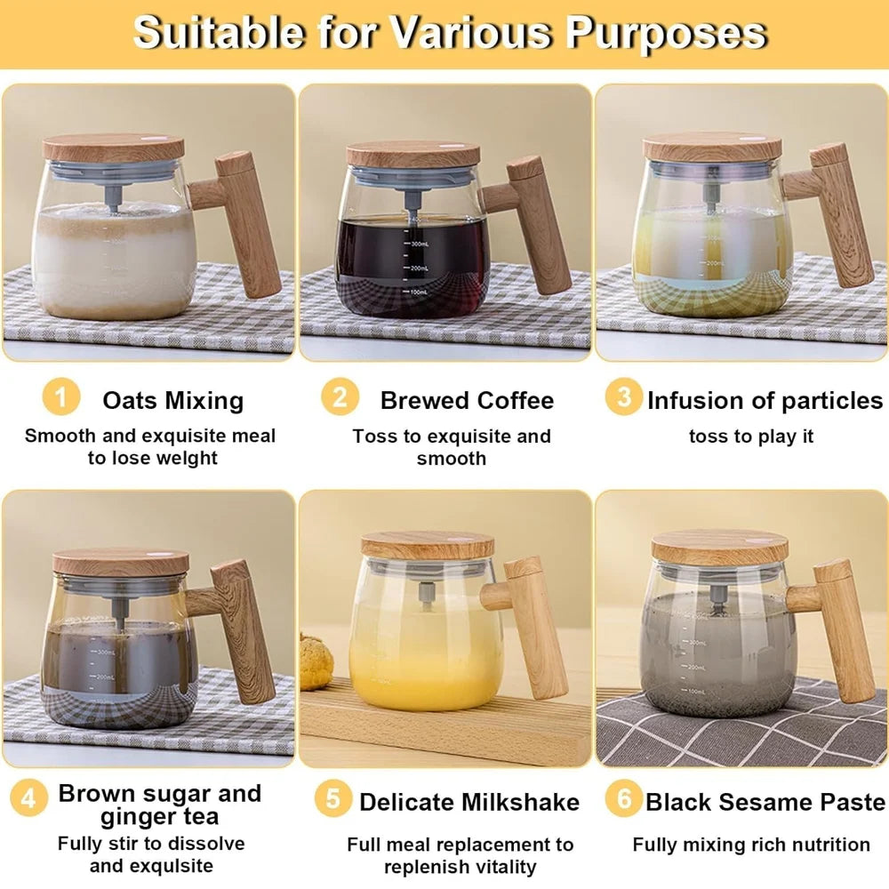 Electric Self Stirring Mug with Lid