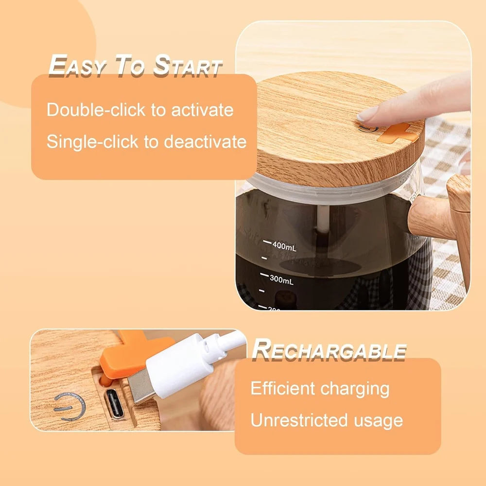 Electric Self Stirring Mug with Lid