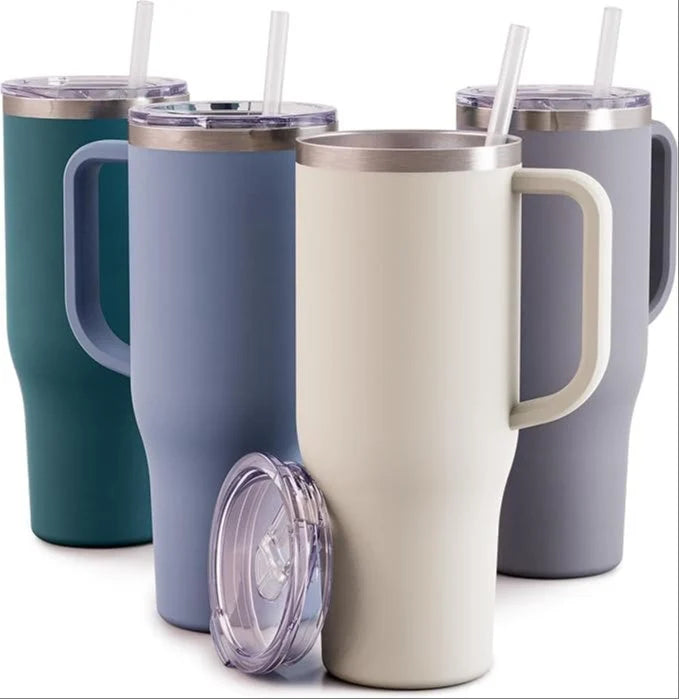 Stainless Steel 1200 ml Tumbler with Lid and Straw