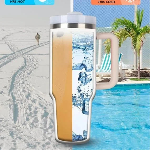 Stainless Steel 1200 ml Tumbler with Lid and Straw