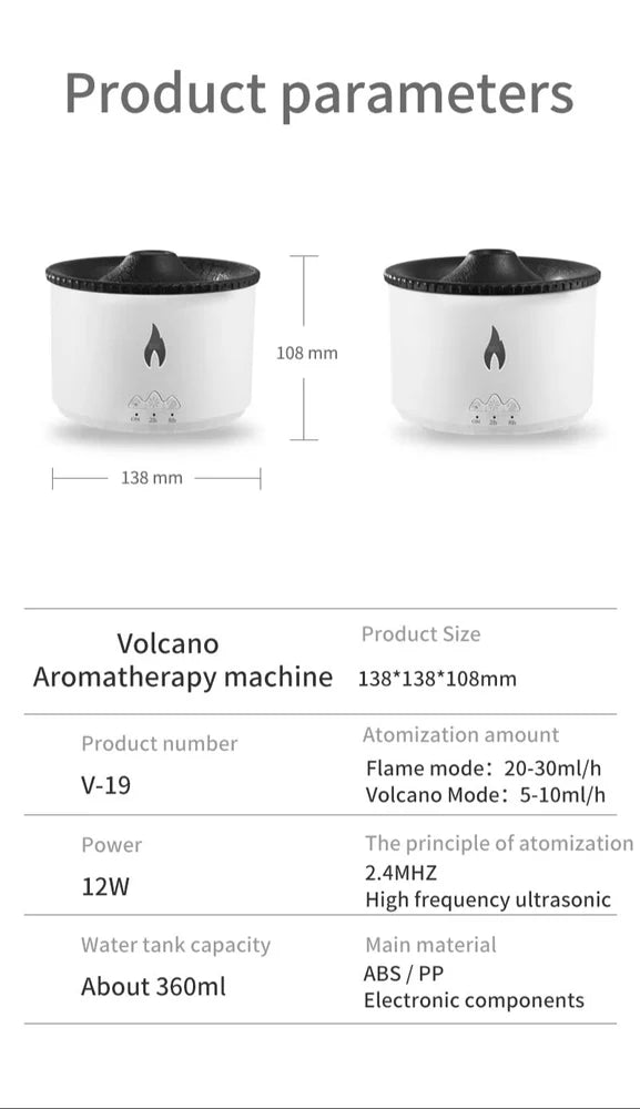 Volcano Aroma Flame Humidifier